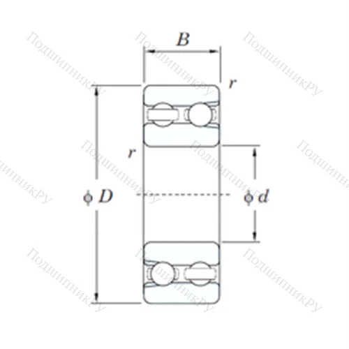 Подшипник шариковый радиальный 4305 от производителя  KOYO Подшипник шариковый радиальный 4305 от производителя  KOYO