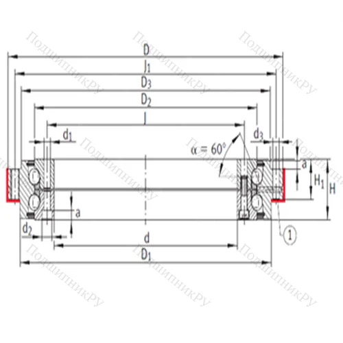 Подшипник шариковый радиально-упорный ZKLDF 260