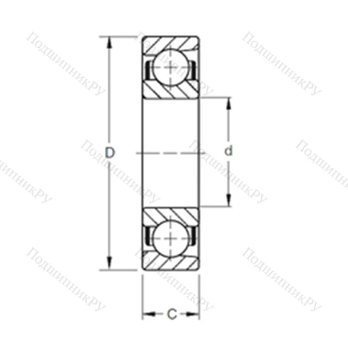 Подшипник шариковый радиальный 122WI