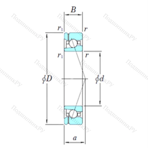 Подшипник шариковый радиально-упорный 3NCHAF 911CA