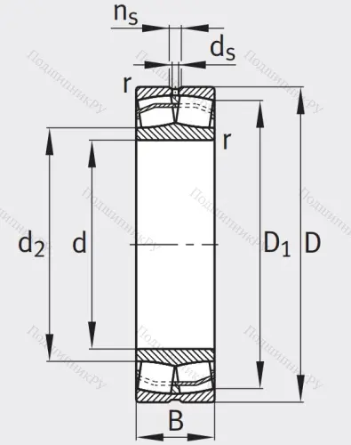 Сферический роликовый подшипник 22216 E 1 XL C 3 от производителя  FAG