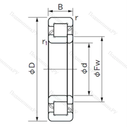 Подшипник роликовый радиальный NUP 2240 E