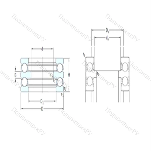 Подшипник шариковый упорный 52218 от производителя  SKF