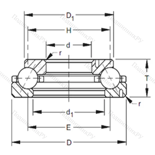 Подшипник шариковый радиально-упорный 245TVL 612