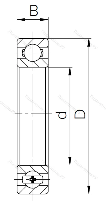 Шариковый однорядный подшипник 310 (6310) в Омске