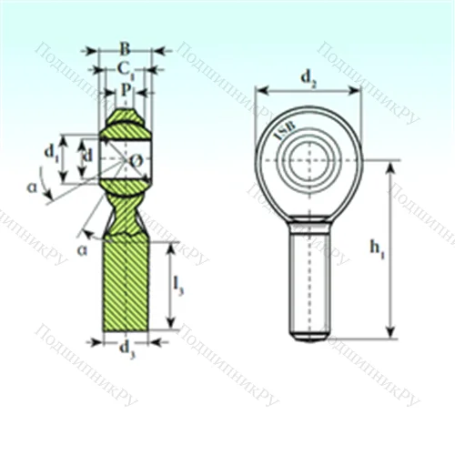 Подшипник скольжения сферический TSM.R 5 от производителя  ISB
