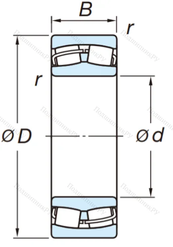 Сферический роликовый подшипник 22326 RHRW 33 C 3 от производителя  KOYO