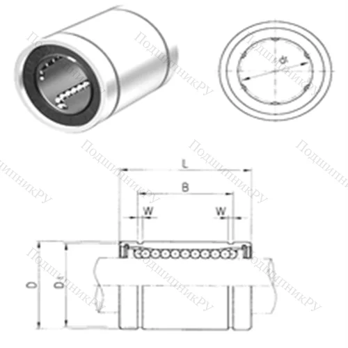 Подшипник шариковый линейный LME 25UU от производителя  Samick