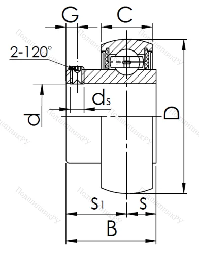 Корпусный подшипник SB 207 в Омске