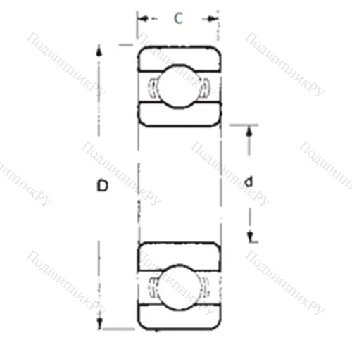 Подшипник шариковый радиальный 1620 от производителя  FBJ