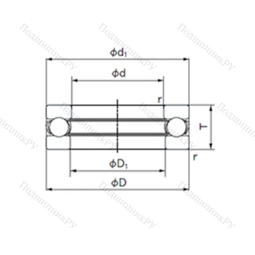Подшипник шариковый упорный 2918 от производителя  NACHI