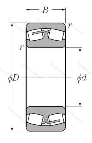 Сферический роликовый подшипник 22226 BD 1.C 3 от производителя  NTN