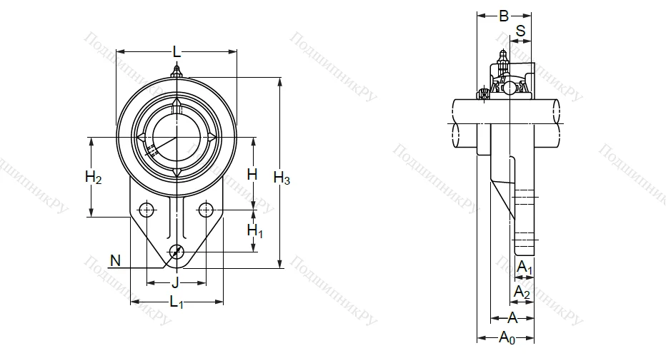 Подшипниковый узел UCFK 207 (UCFH 207) в Омске