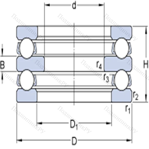 Двойные упорные шарикоподшипники 52314 от производителя  SKF Двойные упорные шарикоподшипники 52314 от производителя  SKF