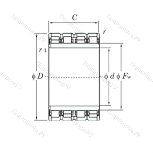 Подшипник роликовый радиальный 92FC 65470W