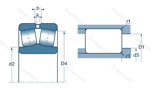 Сферический роликовый подшипник 22328 EAW 33 C 3 от производителя  SNR