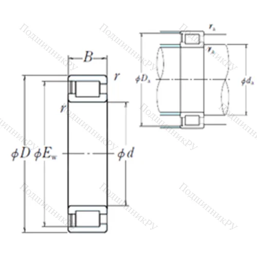 Подшипник роликовый радиальный NCF 2928V