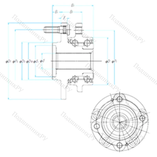 Подшипник роликовый радиально-упорный ZA-62BWKH 10D-Y-5CP 01