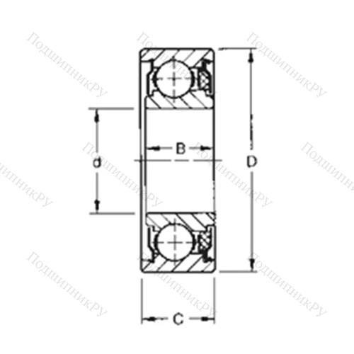 Подшипник шариковый радиальный 205KTD