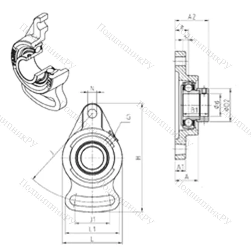 Подшипниковый узел шариковый радиальный ESFA 207 от производителя  SNR