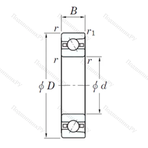 Подшипник шариковый радиально-упорный 3NC HAR 017C FT