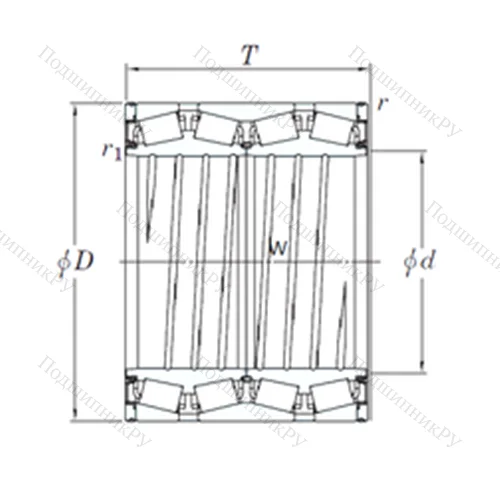 Подшипник роликовый радиально-упорный 47TS 755026A
