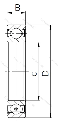 Шариковый однорядный подшипник 80303 (6303 ZZ) в Омске