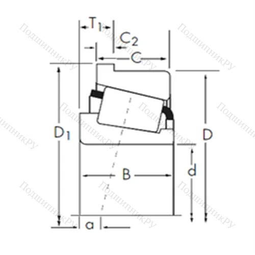 Подшипник роликовый радиально-упорный 64433/64700-B от производителя  TIMKEN