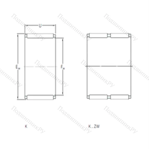 Подшипник игольчатый радиальный K 75x83x35ZW от производителя  SKF