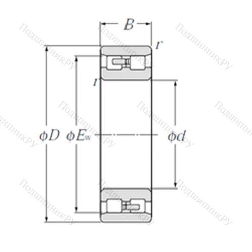 Подшипник роликовый радиальный NN 3016/W 33