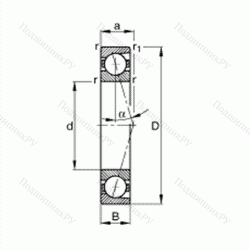 Подшипник шпиндельный B 7211-C-T-P 4S от производителя  FAG Подшипник шпиндельный B 7211-C-T-P 4S от производителя  FAG