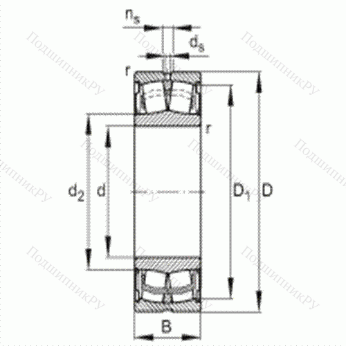 Подшипник роликовый самоустанавливающийся со встроенными уплотнениями  WS 22224-E 1-2RSR от производителя  FAG Подшипник роликовый самоустанавливающийся со встроенными уплотнениями  WS 22224-E 1-2RSR от производителя  FAG