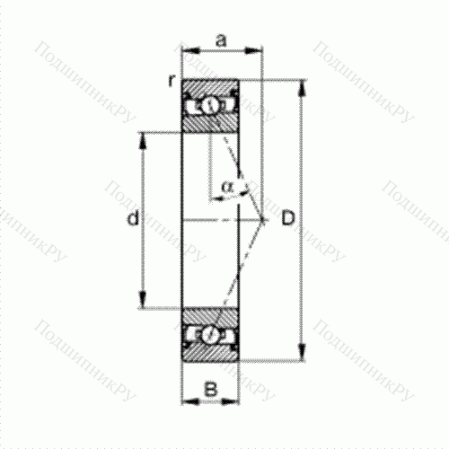 Подшипник шпиндельный HSS 71917-E-T-P 4S от производителя  FAG Подшипник шпиндельный HSS 71917-E-T-P 4S от производителя  FAG
